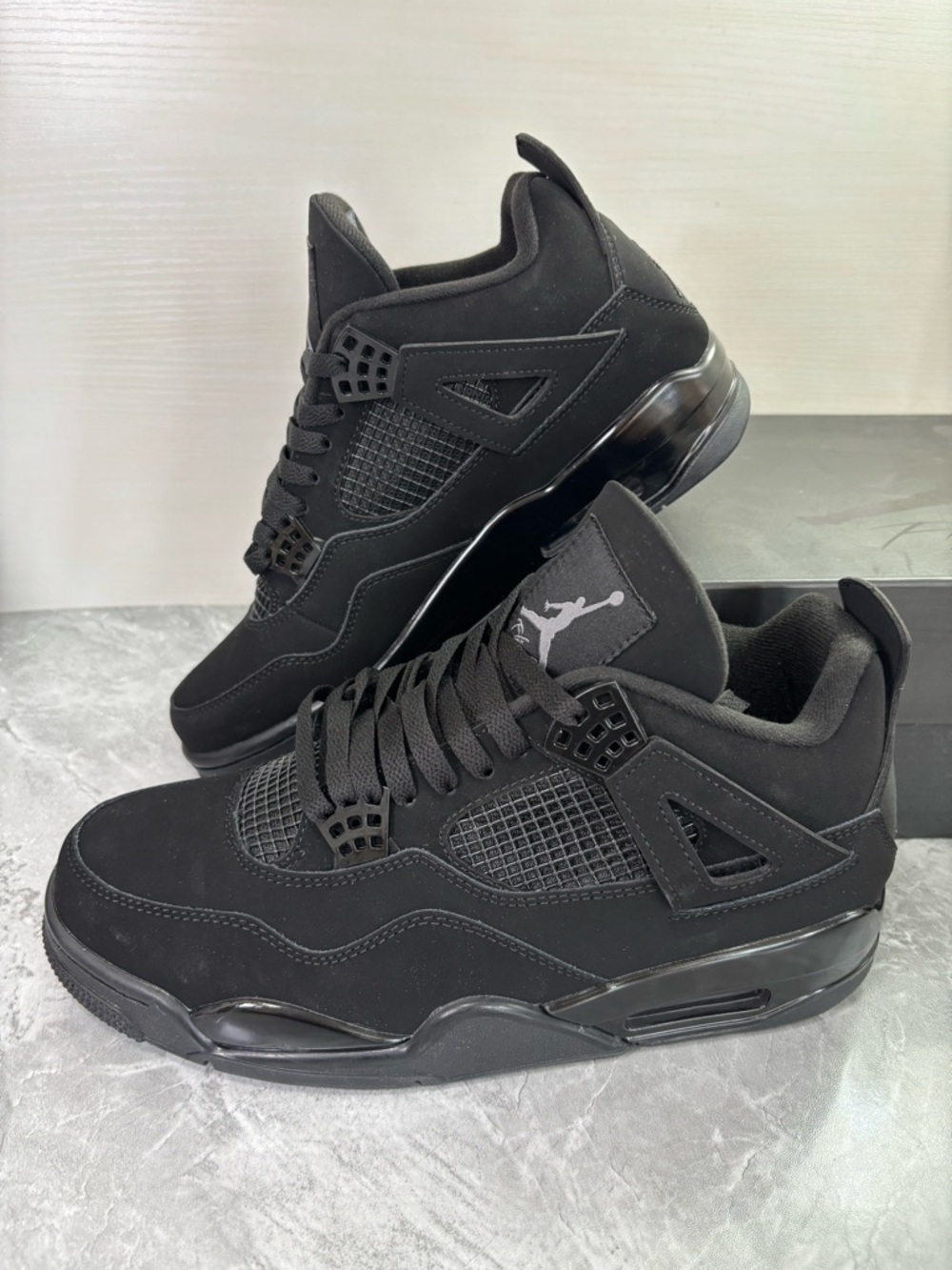 Air Jordan 4 Retro ‘Black Cat’ (2020) -Men's Classic Basketball Sneakers Shoes - Picture 3 of 6
